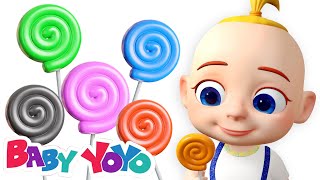 Learn Colors with Candies Color Song and Kids Educational Videos [upl. by Olbap]