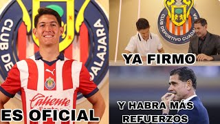 🚨ES OFICIAL CASTILLO YA FIRMO Y HABRÁ MÁS REFUERZOS EN CHIVAS  PRIMER REFUERZO DEL REBAÑO [upl. by Patricia]