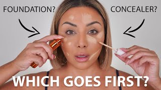 CONCEALER BEFORE OR AFTER FOUNDATION  NINA UBHI [upl. by Arlen]