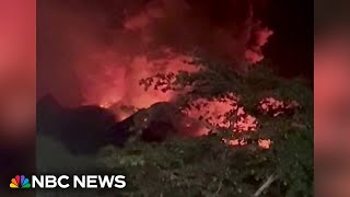 Indonesian officials warn of tsunami after volcano erupts [upl. by Ttegirb270]