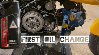 2022 Honda Grom Oil Change and Oil Screen Cleaning [upl. by Onaimad]