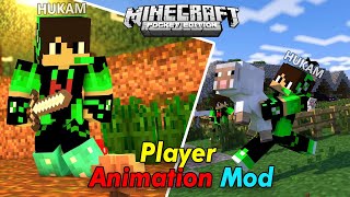 Realistic Player Animation Addon for Minecraft Pe 12081  Mcpe hindi 2024 [upl. by Emmi595]