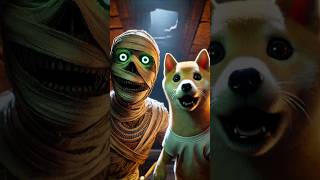 The cute puppy vs mummy😨💀 puppy horror cartoon [upl. by Bywoods]