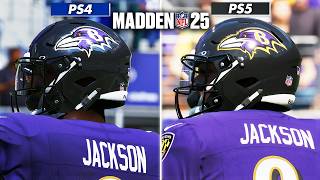 MADDEN 25 PS5 vs PS4  Superbowl Graphics amp Gameplay Comparison  HOW BIG IS THE DIFFERENCE [upl. by Ardnos802]