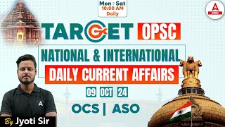 9th October 2024  Current Affairs Today Odia For OCS OPSC ASO 2024 By Jyoti Sir [upl. by Ltney]