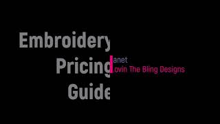 Embroidery Pricing Guide I use for my Embroidery Business [upl. by Guod]