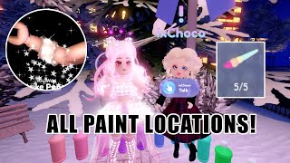 EASY ALL PAINT LOCATIONS NEW YEARS QUEST ROYALE HIGH GUIDE [upl. by Divan]