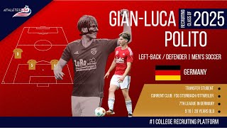 Mens Soccer  LeftBack  Defender  Gian Luca Polito Germany  Highlights  Recruit 2025 [upl. by Annice]