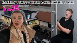 COME TO ALDI WITH ME amp EVERYDAY WORKOUT ROUTINE [upl. by Gnoix]