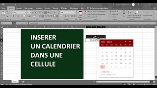 Insérer un calendrier dans une cellule [upl. by Fisk]