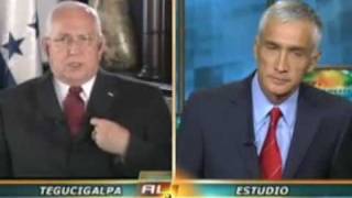 Entrevista que Jorge Ramos realizó al cobarde golpista Micheletti [upl. by Analra514]