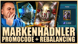 Raid Shadow Legends  Markenhändler UPDATE  Häuptling und Gurgoh Rebalancing  Promocode [upl. by Cirdla]