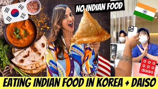 Eating only Indian FOOD Challenge in KOREA🇮🇳💜  DAISO Tour amp Shopping 🇰🇷 [upl. by Iraj]