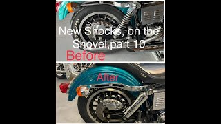 1978 Shovelhead FXS Lowrider gets new Shocks part 10 [upl. by Anirat]