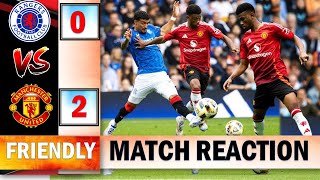 Amad Diallo Exceptional  Rangers 0  2 Manchester United  Match Reaction [upl. by Tirrej404]