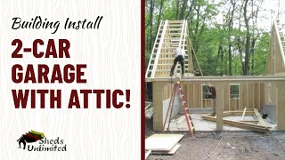 Building a Garage with Attic Space [upl. by Leamhsi]