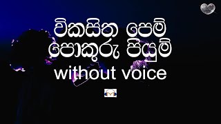 Vikasitha Pem Karaoke without voice විකසිත පෙම්  Sinhala Music Tracks [upl. by Sammie]