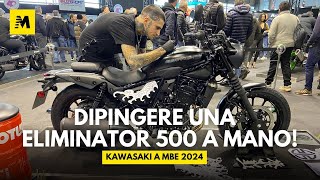 Una KAWASAKI ELIMINATOR 500 dipinta a MANO  Motor Bike Expo 2024 [upl. by Ykcim]