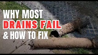 How to Build a Better French Drain Digging SHALLOW  Diy 3quot corrugated pipe [upl. by Erin]