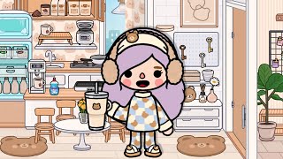 Neat Street Apartment 🏠🤎 Beige Aesthetic  Big Family Home  Toca Boca House Ideas [upl. by August]