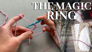 The Left Handed Magic Ring  How to do the crochet Magic Ring  Starting a round [upl. by Llenil]