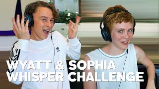 ITs Sophia Lillis amp Wyatt Oleff Play The Whisper Challenge [upl. by Laurianne862]