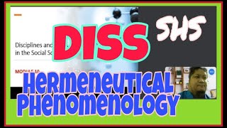 HERMENEUTICAL PHENOMENOLOGY  BASIC CONCEPT AND PRINCIPLE OF SOCIAL SCIENCE IDEAS  DISS MODULE 10 [upl. by Yoreel280]