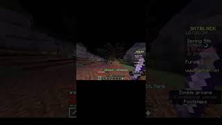 Killing a Zombie Villager in Hypixel Skyblock hypixel hypixelskyblock memes [upl. by Allix]