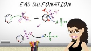 Aromatic Sulfonation Mechanism  EAS vid 5 By Leah4sci [upl. by Urbanus]