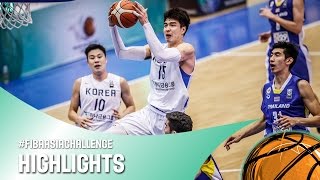 Korea v Thailand  Highlights  FIBA Asia Challenge 2016 [upl. by Silyhp]