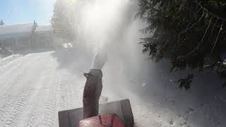 Wheel Horse 520 Blowing Snow on a cold morning [upl. by Rocher]