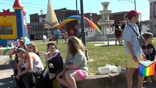 2nd annual Pridefest held in downtown Loogootee [upl. by Enerehs]