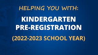 202223 Kindergarten PreRegistration [upl. by Eenwat]