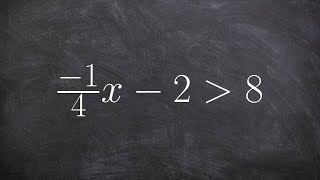 Learn how to solve a two step inequality with a fraction [upl. by Webb648]