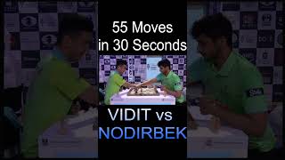 55 moves in 30 Seconds  VIDIT vs NODIRBEK in GCL 2024 shorts chess globalchessleague [upl. by Avihs513]