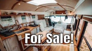 SelfTaught Millennial Turns School Bus into a Award Winning Offgrid Tiny Home for a Family of 4 [upl. by Ademla521]