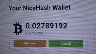 Nicehash Mining BTC Payout [upl. by Thorr]