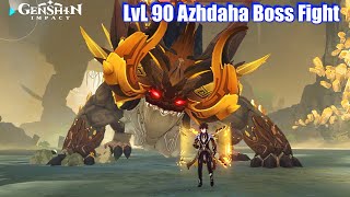 Genshin Impact  LvL 90 Azhdaha Dragon Boss Fight [upl. by Foss]