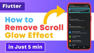 How to Remove Scroll Glow Effect in Flutter khoobcoding [upl. by Nnairam]