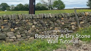 Dry Stone Walling  Repairing A Dry Stone Wall For Beginners Tutorial [upl. by Showker]