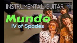 IV of Spades  Mundo instrumental guitar karaoke version cover with lyrics [upl. by Narhem197]