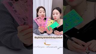 REVIEW bộ thước kẻ đa năng nên có khi đi học kawaii stationery review funny short [upl. by Karolyn]