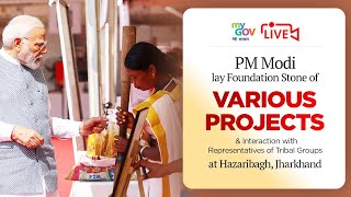 LIVE PM Modi lays foundation stone inaugurates development works in Hazaribagh Jharkhand [upl. by Higbee170]