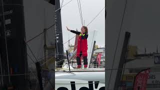 Le départ de Violette Dorange sur le Vendée Globe 2024  entre joie et larmes [upl. by Oironoh]