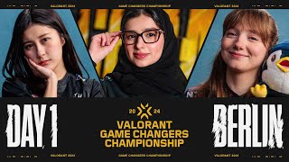 VALORANT Game Changers Championship Berlin  Day 1 [upl. by Mik]