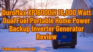 DuroMax XP16000iH 16000 Watt Dual Fuel Portable Home Power Backup Inverter Generator Review [upl. by Annaes]