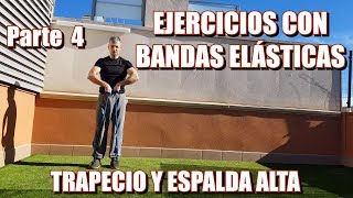 ►Cómo trabajar tu TRAPECIO y ESPALDA ALTA con BANDAS ELÁSTICAS🔥🔥🔥10 EJERCICIOS [upl. by Sirac]