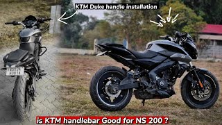 Advantages and disadvantage of KTM handlebar 🥵⚡  ns200 handlebar modification pro69 [upl. by Orag]