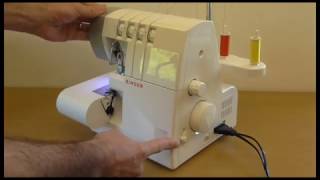 Singer 14SH754 Overlocker Different seams  Setup and Tension settings [upl. by Ellecrag]