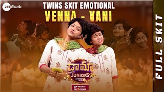 Veena  Vani Twins Full Skit  Drama Juniors 6  Emotional Skit  Every Sun  9PM  Zee Telugu [upl. by Yrellav]